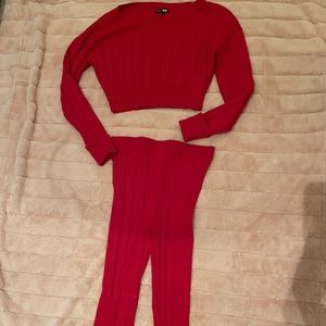 Fashion nova two piece pant blouse set